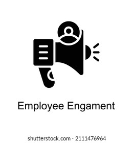 Employee Engagement Vector Solid Icon For Web Isolated On White Background EPS 10 File