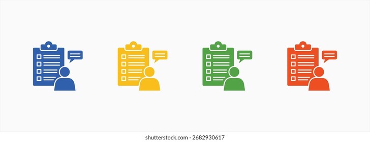 Icono de evaluación de empleados Conjunto de Colecciones Color Estilo múltiple
