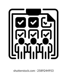 Employee Evaluation line icon. Universal creative premium symbol. Vector sign icon logo template. Vector illustration