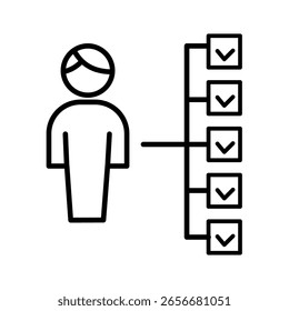  Evaluación de empleados - icono de Vector