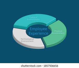 Employee Experience created by three environment vector