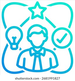 Employee Experience Icon Element For Design