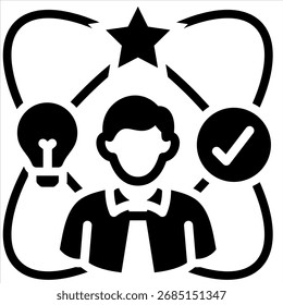Employee Experience Icon Element For Design