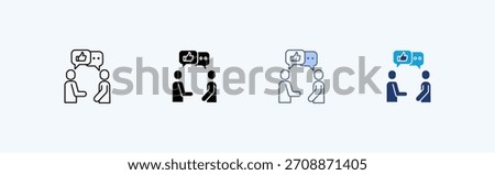 Employee Feedback Multiple Icon Illustration Vector
