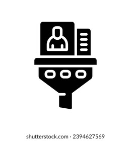 icono de filtro de empleado. icono de glifo vectorial para tu sitio web, móvil, presentación y diseño de logotipo.