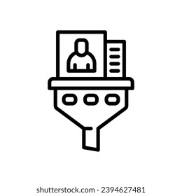 employee filter icon. vector line icon for your website, mobile, presentation, and logo design.