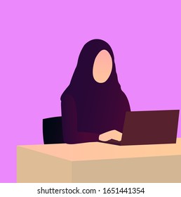 The employee flat vector  illustration