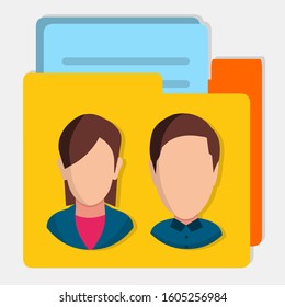 employee folder database isolated symbol vector illustration