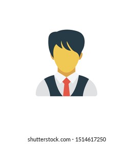employee glyph flat vector icon