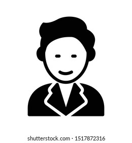 employee glyph flat vector icon