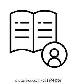 Employee Guide Outline Icon Vector Illustration
