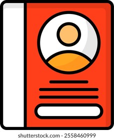 Employee Handbook Filled Style Icon Design