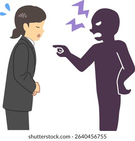 Employee :  Harassment illustration :  Vector