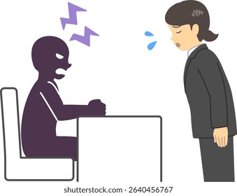 Employee :  Harassment illustration :  Vector