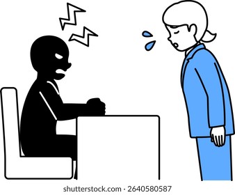 Employee :  Harassment illustration :  Vector