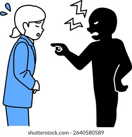 Employee :  Harassment illustration :  Vector