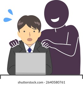 Employee harassment illustration : vector
