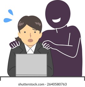 Employee harassment illustration : vector