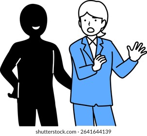 Employee :  Harassment illustration :  Vector