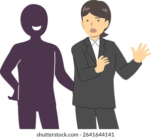 Employee :  Harassment illustration :  Vector