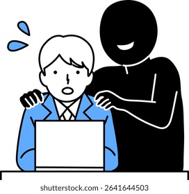 Employee harassment illustration : vector