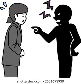Funcionário : ilustração de assédio : Vetor