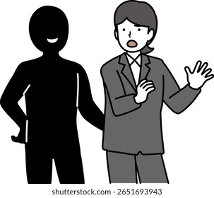 Funcionário : ilustração de assédio : Vetor