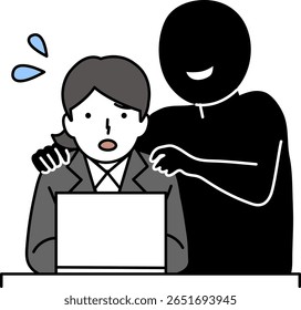 Funcionário : ilustração de assédio : Vetor