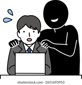 Funcionário : ilustração de assédio : Vetor