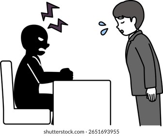 Employee :  Harassment illustration :  Vector