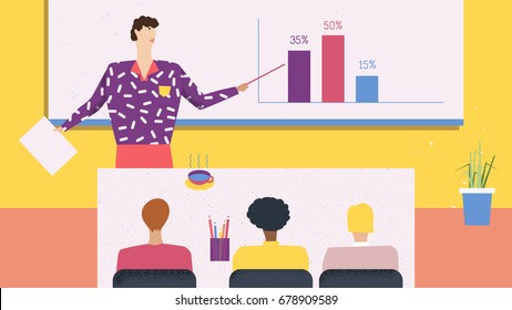 Employee have a meeting