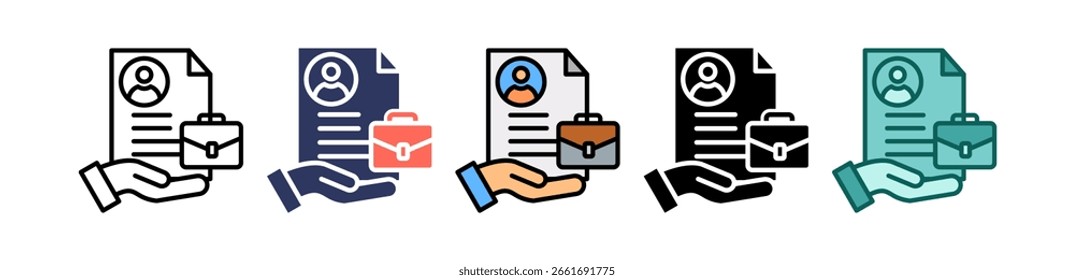 Ícone de Admissão de Funcionário - Ilustração de Vários Vetores