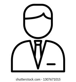 employee icon design with creative modern concept and black and white outline style logo shape for pictogram, website, ecommerce, satartup, web button design vector eps 10