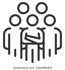 employee icon Design Simple Set For Using In Website Graphics Report Logo Infographics, Best Quality Outline Symbol Collection Icon Vector Illustration
