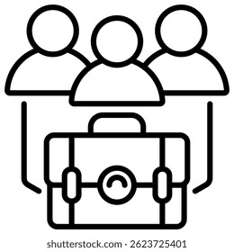 Employee Icon Element For Design