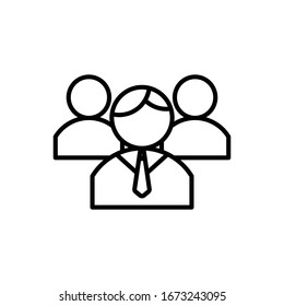 Employee icon. Flat vector graphic in white background.