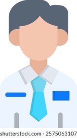 Employee Icon Flat Vector Illustration