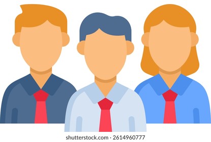 Employee Icon Flat Vector Illustration
