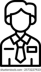 Employee Icon Line Vector Illustration