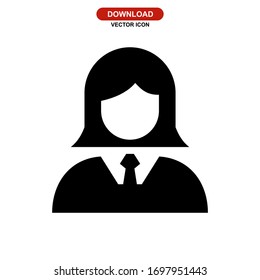 employee icon or logo isolated sign symbol vector illustration - high quality black style vector icons
