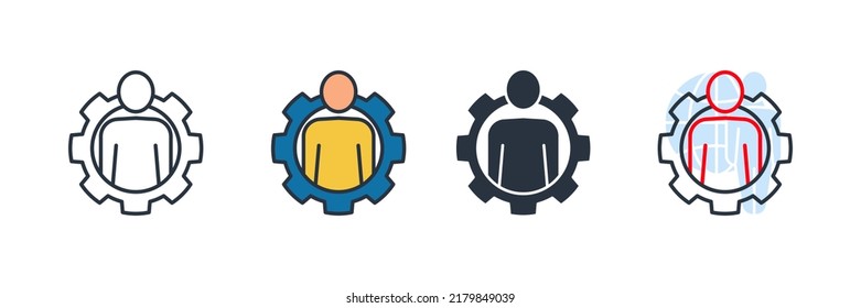 Employee icon logo vector illustration. Management people symbol template for graphic and web design collection