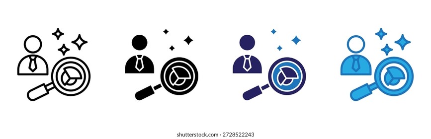 Icono de empleado Multi Style Ilustración vectorial