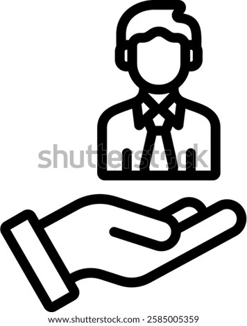 Employee Icon Outline Vector Illustration