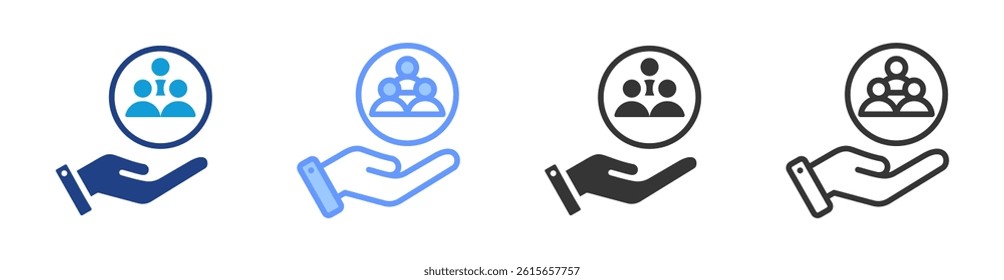 Employee icon set multiple style collection