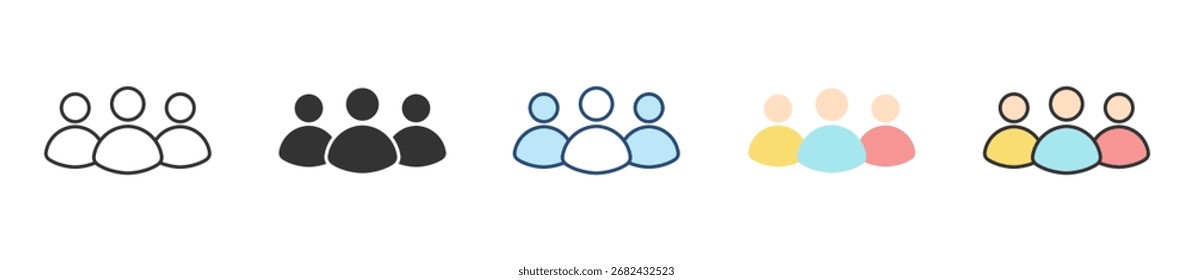 Employee Icon Set Multiple Style Collection