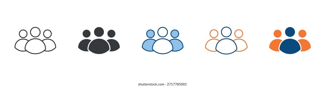 Employee Icon Set Multiple Style Collection