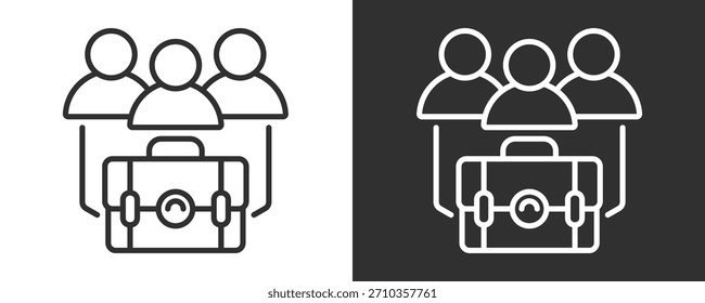 Conjunto De Iconos De Empleado Colección De Vector Aislada En Blanco Y Negro