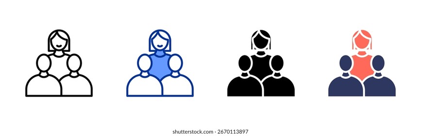 Employee icon sheet multiple style collection