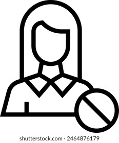 employee icon. Thin linear style design isolated on white background