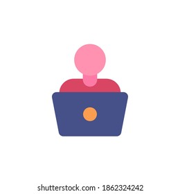 Mitarbeiter Icon Vektordesign flach. einzeln auf weißem Hintergrund